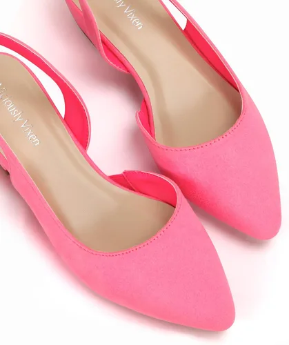 Vista 2 de Zapatos de vestir bajos con tacón de gatito con punta cerrada para mujer