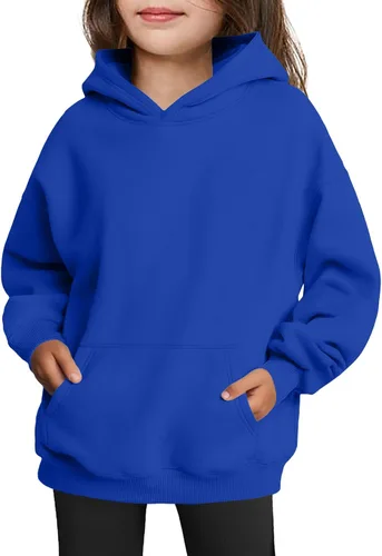 Vista 11 de Arshiner Sudaderas con Capucha de Gran Tamaño para Niñas Sudaderas Pullover de Forro Polar Conjuntos Casuales de Moda para Niños Ropa de Otoño Rojo