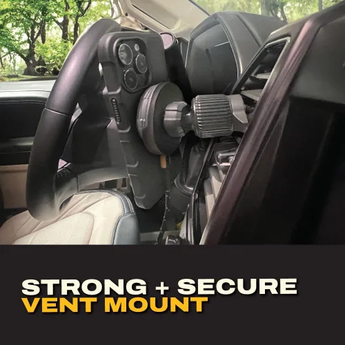 Vista 4 de DEWALT Soporte magnético para teléfono para kit de automóvil, cargador inalámbrico resistente, soporte de ventilación, montaje en tablero, soportes
