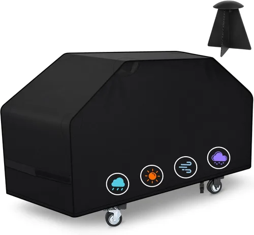 Vista 23 de iCOVER - Cubierta de parrilla de 17 pulgadas, resistente al agua, 600D, de lona de poliéster 600D, fundas diseñadas para Blackstone