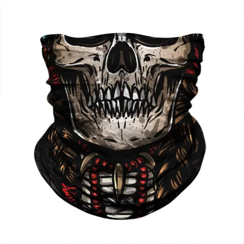 Vista 3 de Máscara de calavera pañuelo para el cuello gorro bufanda mágica diadema para protección de polvo sol y viento
