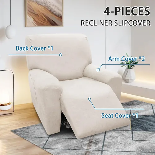 Vista 22 de Fundas para Sillón de 2 Piezas con Cojín en T, Fundas de Aspecto de Cuero para Sofá, Fundas para Sillas, Protector de Muebles Elástico, Funda