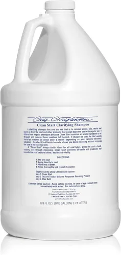Vista 9 de Chris Christensen Clean Start Champú para Perros, Asequia como un Profesional, Fórmula Profunda de Limpieza con Pro-Vitaminas, Preserva los Aceites