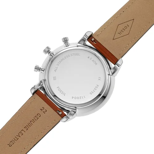 Vista 4 de Fossil Men's Neutra Stainless Steel and Leather Quartz Chronograph Watch