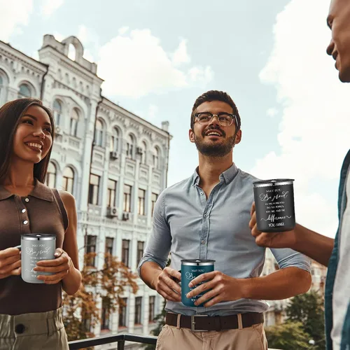 Vista 4 de Lallisa 12 Piezas Regalos de Reconocimiento para Empleados al Por Mayor Taza de Café de Viaje de 17 oz con Tapa y Asa para Mujeres Regalos