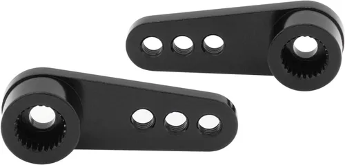 Vista 5 de Paquete de 2 brazos de dirección de metal 25T servo bocina M3 hilos compatibles con modelos RC/coche camión buggy (negro)