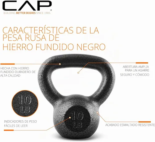Vista 3 de CAP Barbell Cast Iron Kettlebell - Singles and Sets, Multiple Weight Choices