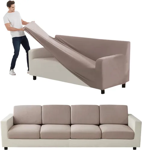 Vista 125 de Funda para Sofá de Terciopelo, Fundas Elásticas para Sofá para Funda Principal Separada/Respaldos y Cojines de Asiento, Funda para Sofá, para Fundas