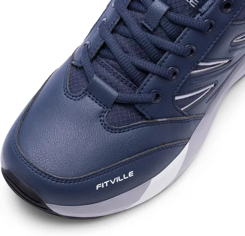 Vista 6 de FitVille Zapatos de senderismo anchos para hombre, repelentes al agua, para exteriores, zapatos de trabajo con soporte de arco, núcleo resistente