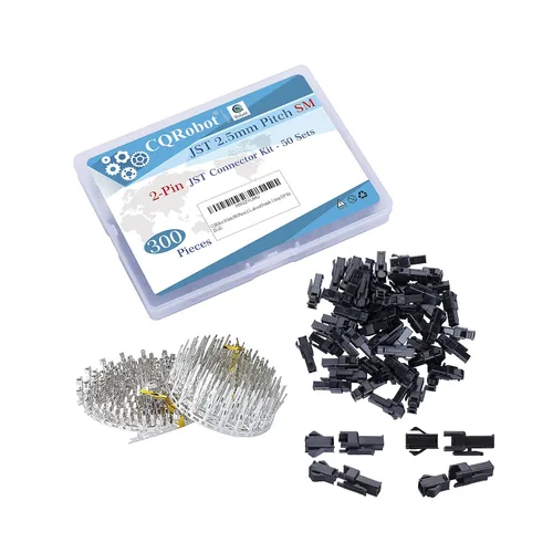Vista 3 de CQRobot JST EL 4.5 mm de paso 2 pines conector electrónico IC macho, enchufes hembra carcasa y kit de terminales de crimpado en T macho/hembra. 50