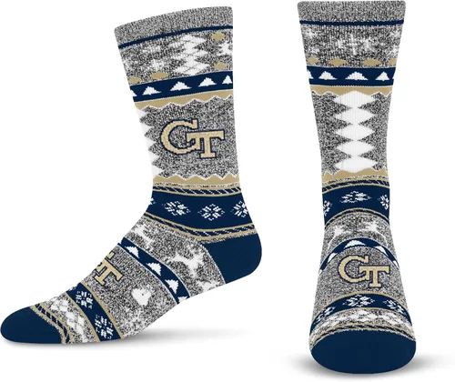 Vista 28 de For Bare Feet Ugly Holiday Sweater Crew Sock NCAA
