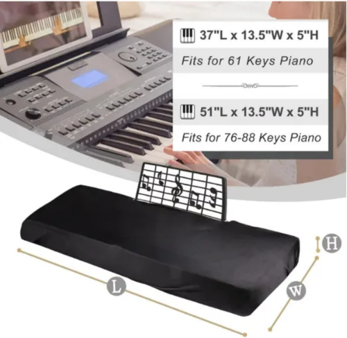 Vista 2 de Cubierta antipolvo para piano digital Terence V70 de 88 teclas 61 llaves