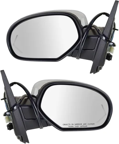 Vista 193 de TRQ Conjunto de 2 piezas de espejo lateral para conductor y pasajero, ajuste eléctrico, sin calefacción, sin memoria, color negro, compatible
