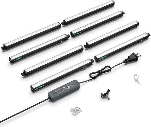 Vista 10 de VIVOSUN Luces de cultivo T5 para plantas de interior, espectro completo de Amarillo