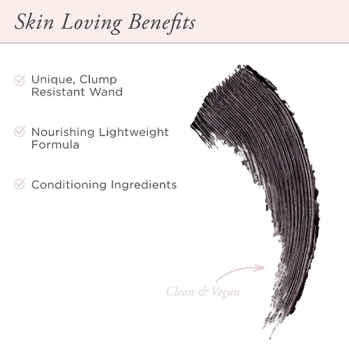 Vista 2 de PÜR MINERALS Máscara de pestañas Big Look en negro, pestañas voluminizadoras y alargadoras para pestañas más largas, más completas y suaves, sin