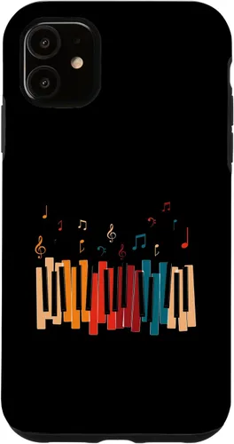 Vista 8 de iPhone 11 Pro Notas de Música Teclado Colorido Piano Case
