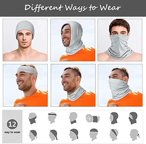 Vista 4 de Máscara facial de verano para hombres, máscara de protección UV, protector solar, transpirable, polaina para el cuello, bufanda, pesca, ciclismo