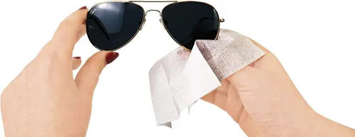 Vista 6 de Noble toallitas prehumedecidas para lentes envueltas individualmente, toallitas de limpieza de lentes y pantallas, ideales para lentes, teléfonos