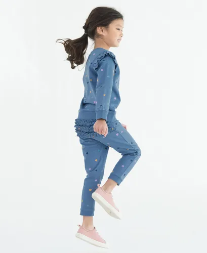 Vista 5 de RuffleButts Conjunto deportivo para bebéniña pequeña