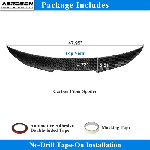Vista 6 de Alerón de maletero de fibra de carbono real para Audi A4 S4 B9 Sedan 2017-2024 Estilo H (patada alta), se adapta a todos los sedanes B9 A4 y S4