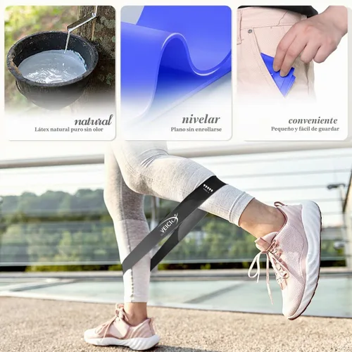Vista 4 de VEICK 5-Level Resistance Loop Bands Set for Strength Training & Pilates Surtido