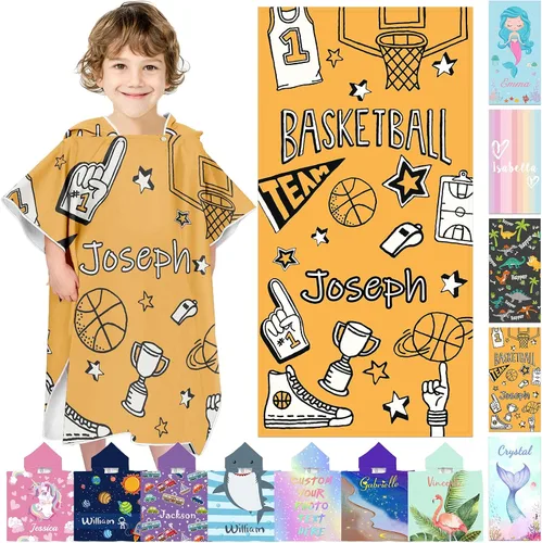 Vista 39 de Toallas de playa personalizadas para niños, toallas de playa personalizadas con nombres, regalos personalizados para niños pequeños, niñas