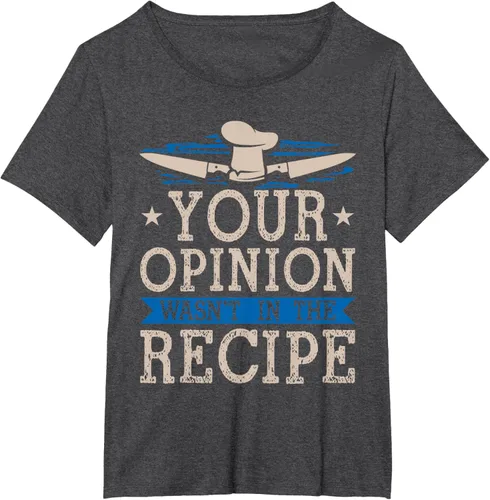 Vista 27 de Cooking Your Opinion Wasnot In The Recipe Chef Cook Baker - Camiseta, Negro, S