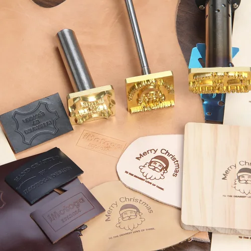 Vista 2 de Sello de cuero personalizado, herramientas de estampado personalizadas, kit de estampado de cuero, herramienta de trabajo de grabador, mini sellos