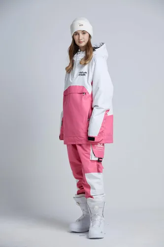 Vista 11 de RIUIYELE Traje de esquí para mujer, chaqueta y pantalones de snowboard para deportes al aire libre, traje de nieve con aislamiento impermeable