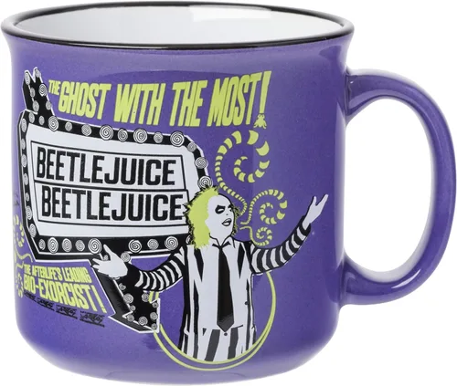 Vista 20 de Silver Buffalo Beetlejuice It's Showtime - Taza de cerámica, 20 onzas