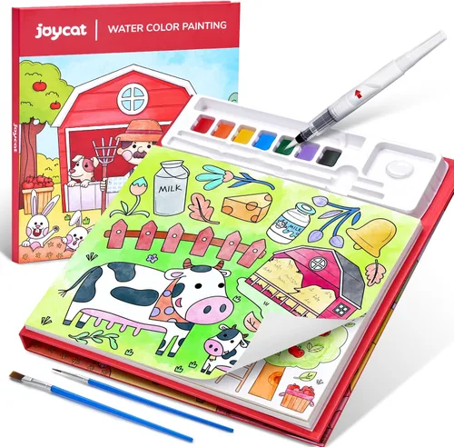 Vista 12 de JoyCat Libros de pintura con agua para colorear para niños pequeños, juegos de pintura de acuarela para niños de 3 a 5 años, 4 a 8 años, actividades