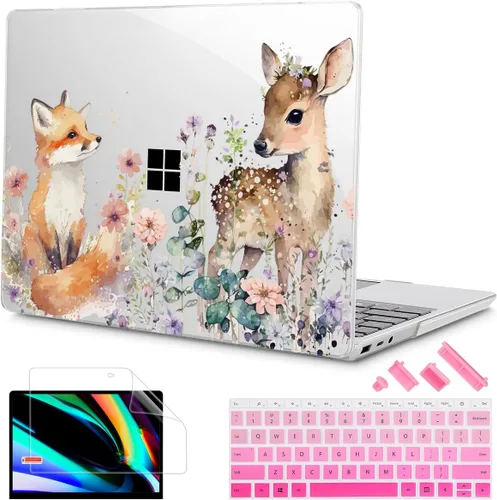 Vista 10 de Mektron Funda para laptop Microsoft Surface GO 3 de 12.4 pulgadas, compatible con Go 2/1, versión 2022-2020, modelo 1943/2013, carcasa rígida