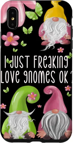 Vista 11 de Funda de gnomo floral de primavera para mujeres y niñas, lindo diseño de gnomos de verano para iPhone 17