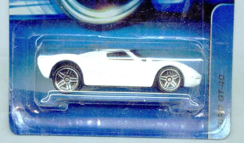 Vista 2 de Hot Wheels 2005-162 Ford GT-40 Blanco Escala 1:64