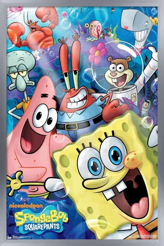 Vista 12 de Trends International Nickelodeon Spongebob - Póster de pared Joy, 14.725 x 22.375 pulgadas, versión con marco de madera tipo granero