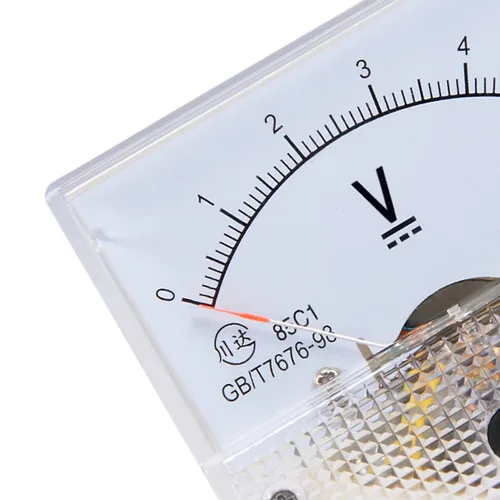 Vista 5 de uxcell Error del metro 85C1 del voltaje del indicador de voltaje del panel analógico de DC 0-5V el 2,5%