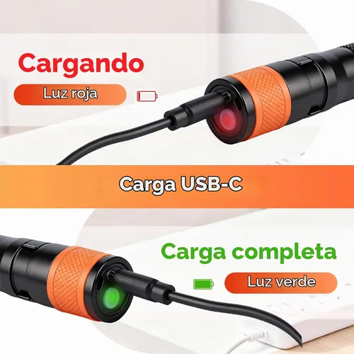 Vista 6 de KunHe Linterna LED recargable portátil de 180 lúmenes, paquete de 10 unidades, luz de bolsillo impermeable, modo único, fácil de usar con clip
