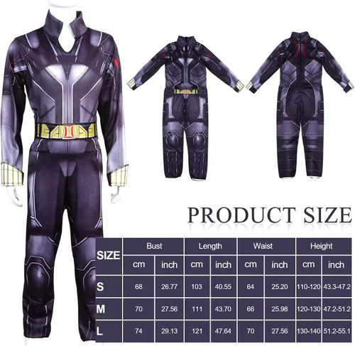 Vista 2 de iminfit Disfraz de cosplay de viuda negra para niñas, disfraz de superhéroe para Halloween, disfraz para niñas