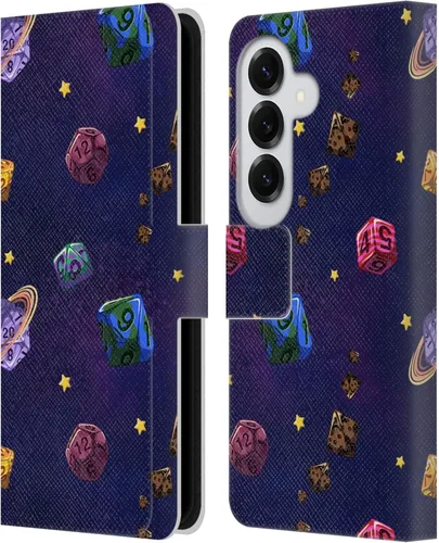 Vista 18 de Head Case Designs Officially Licensed Carla Morrow Colorful Space Dice Patterns Leather Wallet Case Compatible with Samsung Galaxy A07 4G
