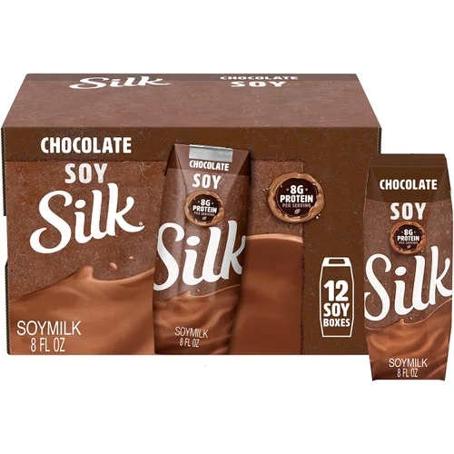 Vista 9 de Silk Shelf-Stable Soymilk Singles, Chocolate, Sin lácteos, Vegano, Proyecto sin OGM verificado, 8 oz. (Paquete de 18)
