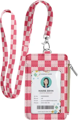 Vista 7 de Bolimoss Porta credenciales y chaleco con tarjetero 2 en 1, soportes para tarjetas de crédito con cordón de cuello desmontable, cartera de cuero