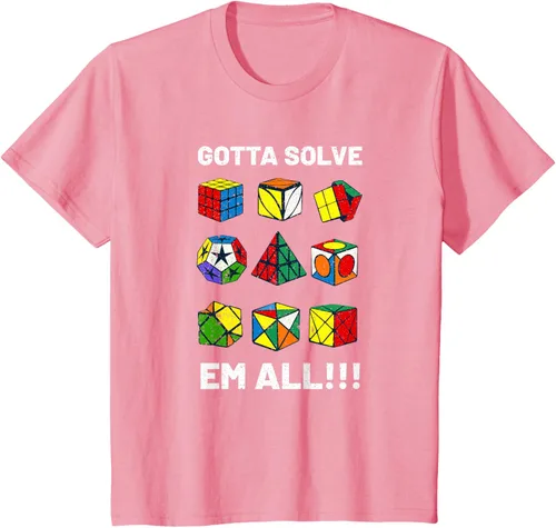 Vista 60 de Camiseta competitiva Puzzle Cube Gotta Solve Em All Speed Cubing