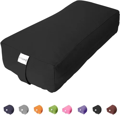 Vista 35 de Sol Living Almohada de yoga rectangular para meditación, accesorios de meditación de algodón, almohada de meditación restaurativa de yoga, almohada