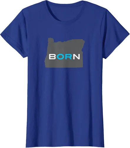 Vista 36 de Nacido en Oregon Camisa – Estado Mapa Born Idea de regalo, Negro