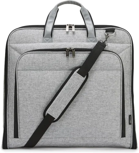 Vista 8 de Amazon Basics Bolsa de ropa de tres pliegues, Negro -, Viajes