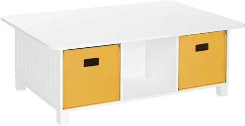 Vista 13 de RiverRidge Home RiverRidge - Mesa de actividades, color blanco con cubos de coral