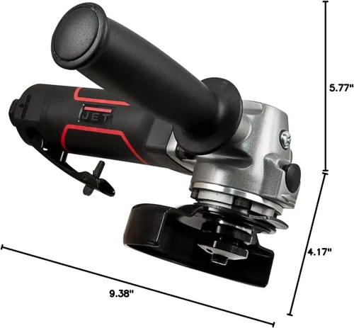 Vista 8 de JET Amoladora angular neumática de 4 pulgadas, 12000 RPM (modelo JAT-450)