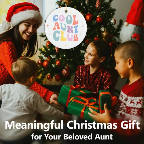 Vista 6 de NewEleven Regalos para tía de sobrina, sobrino para tía, hermana - Anuncio de tía, ascendida a tía, mejor regalo de tías de la historia - Adorno