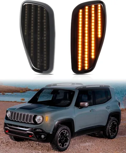 Vista 8 de Conjunto de luces LED laterales ámbar para Jeep Renegade 2015-2023