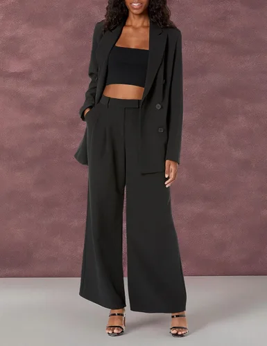 Vista 6 de The Drop Pantalón Wyatt de gran tamaño con pliegues delanteros para mujer
